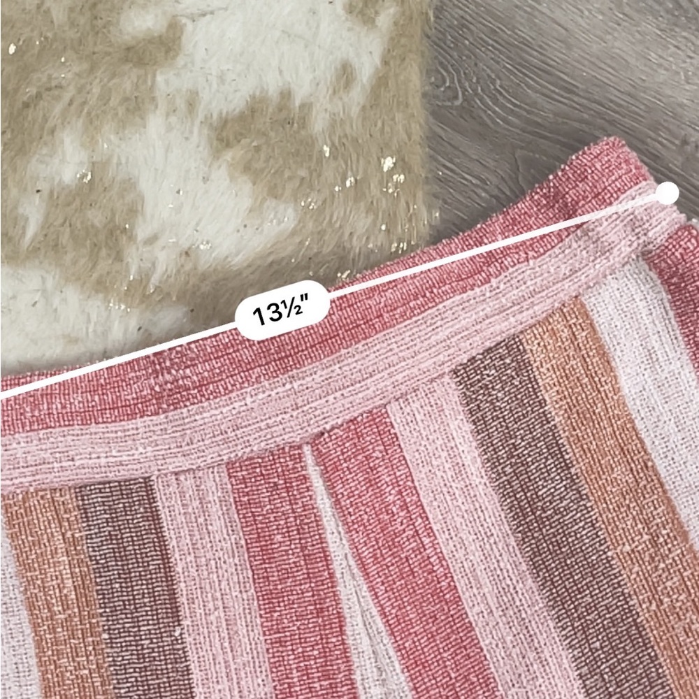 BB Dakota pink striped textured high waist palazzo wide leg pants - Picture 4 of 7